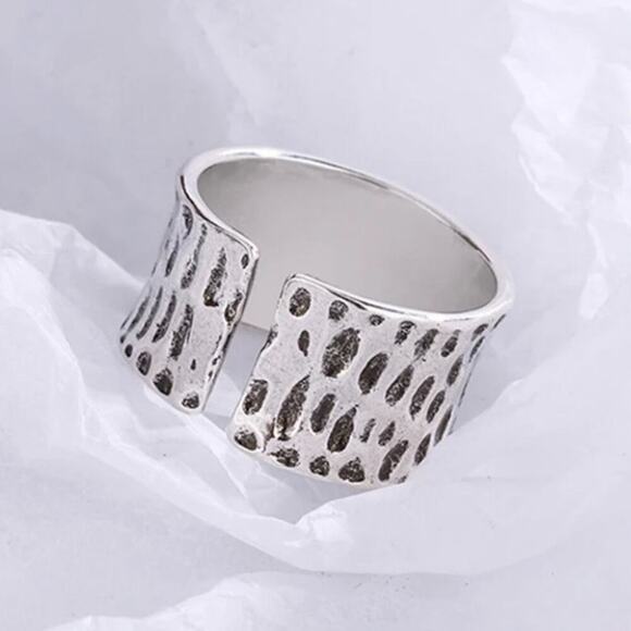 Sterling Silver Sunflower Adjustable Resizable Band Minimalist Ri… - Picture 4 of 5